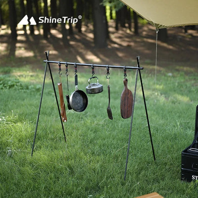 ShineTrip Camping Hanging Rack Tripod Hanger With Hook Large