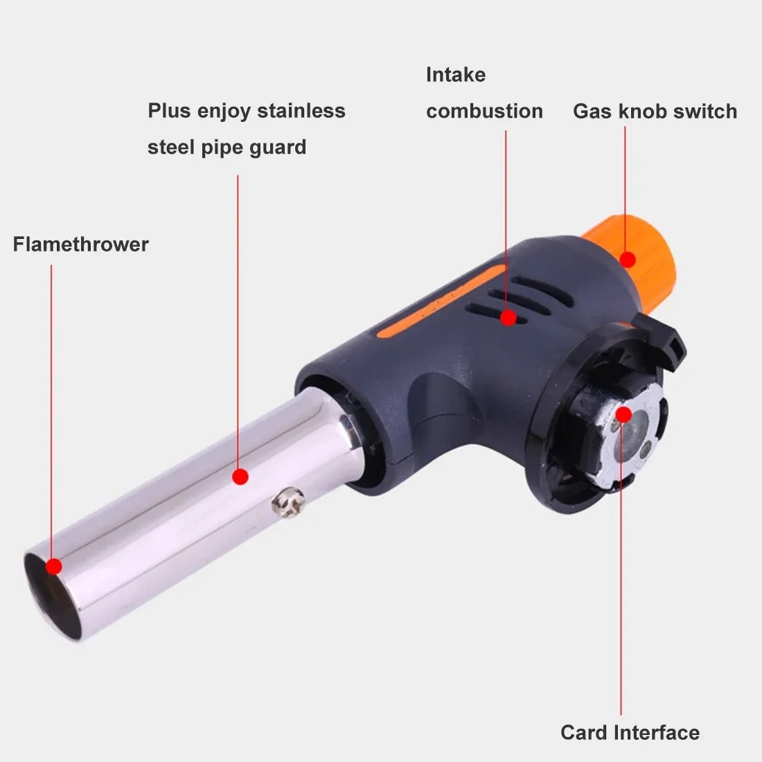 Multi-Purpose for Outdoor Recreation Survival Butane Gas Flame Gun ws7612c