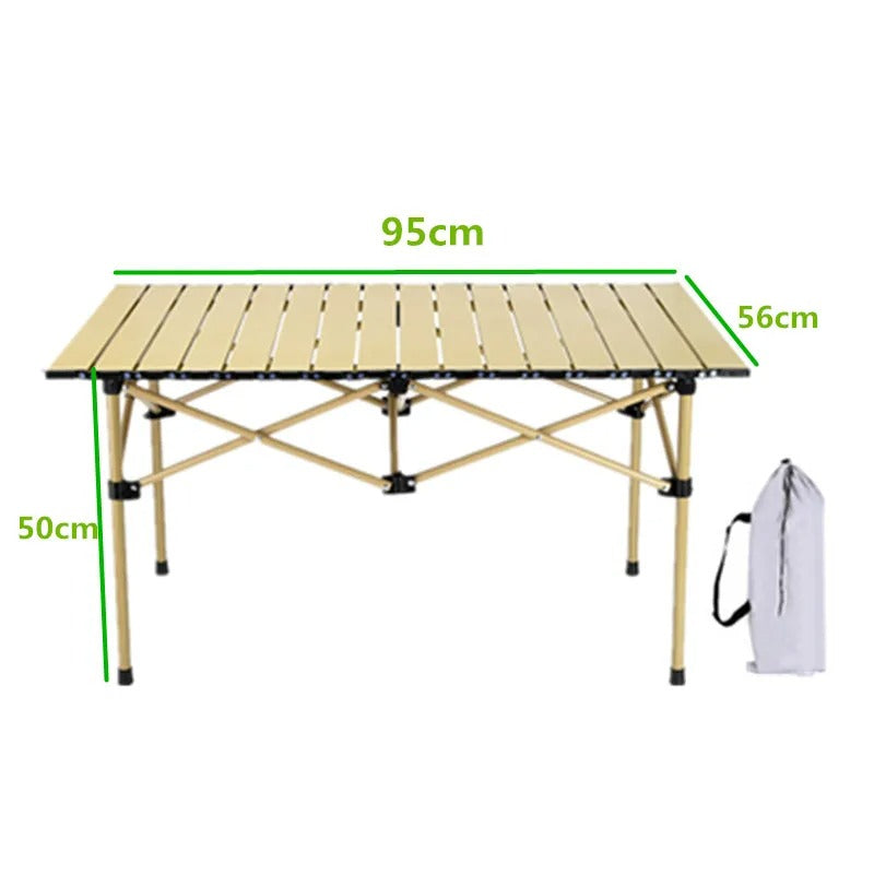 Folding Aluminum Outdoor Table Large