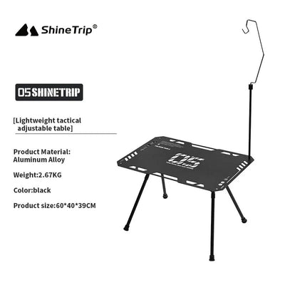 ShineTrip New Outdoor Aluminium Tactical Table