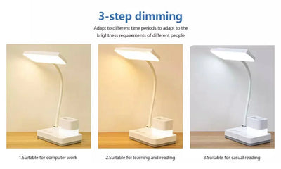 Electric Double Mode Desk Lamp LED & Pen Holder