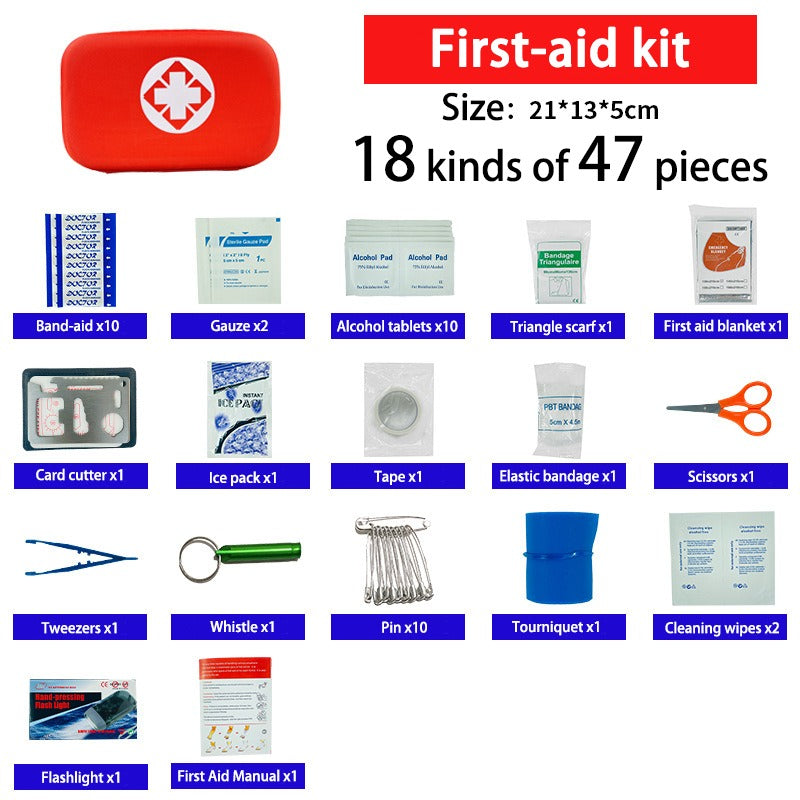 18 in 1 Portable Travel First Aid Kits For Home Outdoor Sports