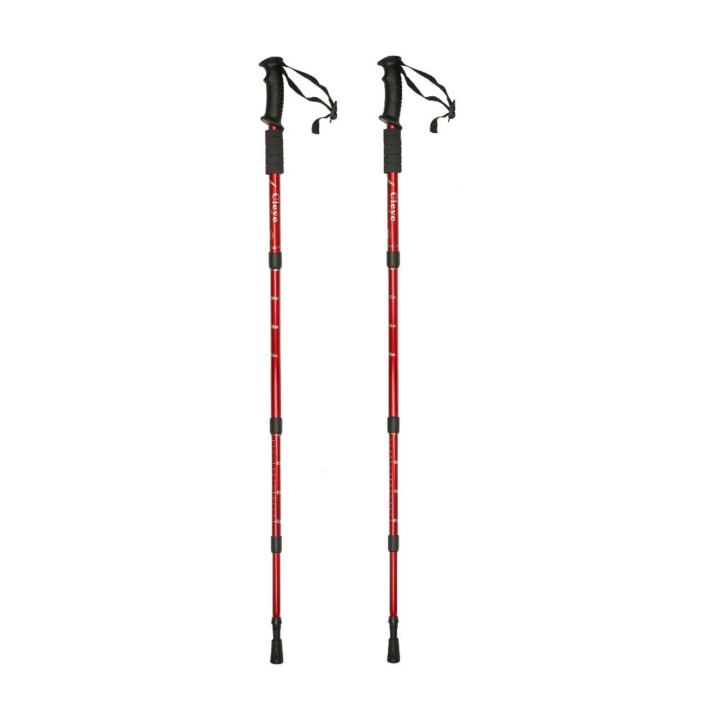 2Pcs/pair Outdoor Hiking Anti Shock Telescopic Walking Sticks