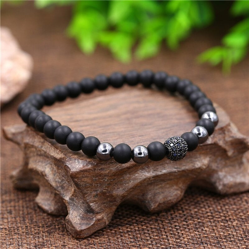 Arrow 3Pcs/Set Natural Matte Stone Beads Bracelet