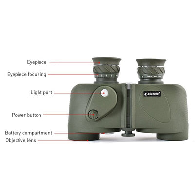 8X30 High-Definition High-power Marine Binocular Compass Scale