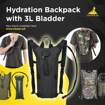 Hydration Backpack with 3L Bladder