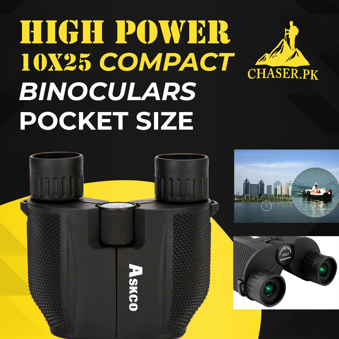 High Power 10x25 Compact Binoculars Pocket size