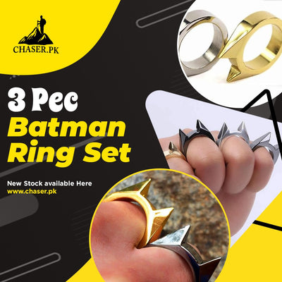 3 Pec Batman Ring Set