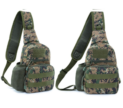 Tactical Outdoor Chest/Shoulder Bag With Water Bottle Holder
