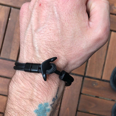 Anchor Men Charm Survival Rope Bracelet