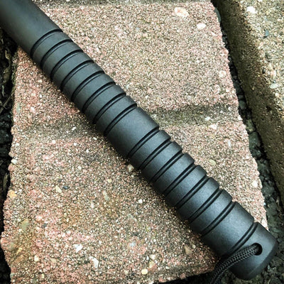 15" Battle Axe BLACK Hatchet Tomahawk Hammer Pin Tactical Fixed Blade
