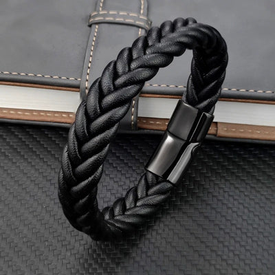 Luxury Winding Design Classic Men's Leather Bracelet