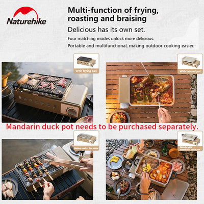 Naturehike Portable 3 in 1 Multifunctional Camping BBQ & Cooking Stove