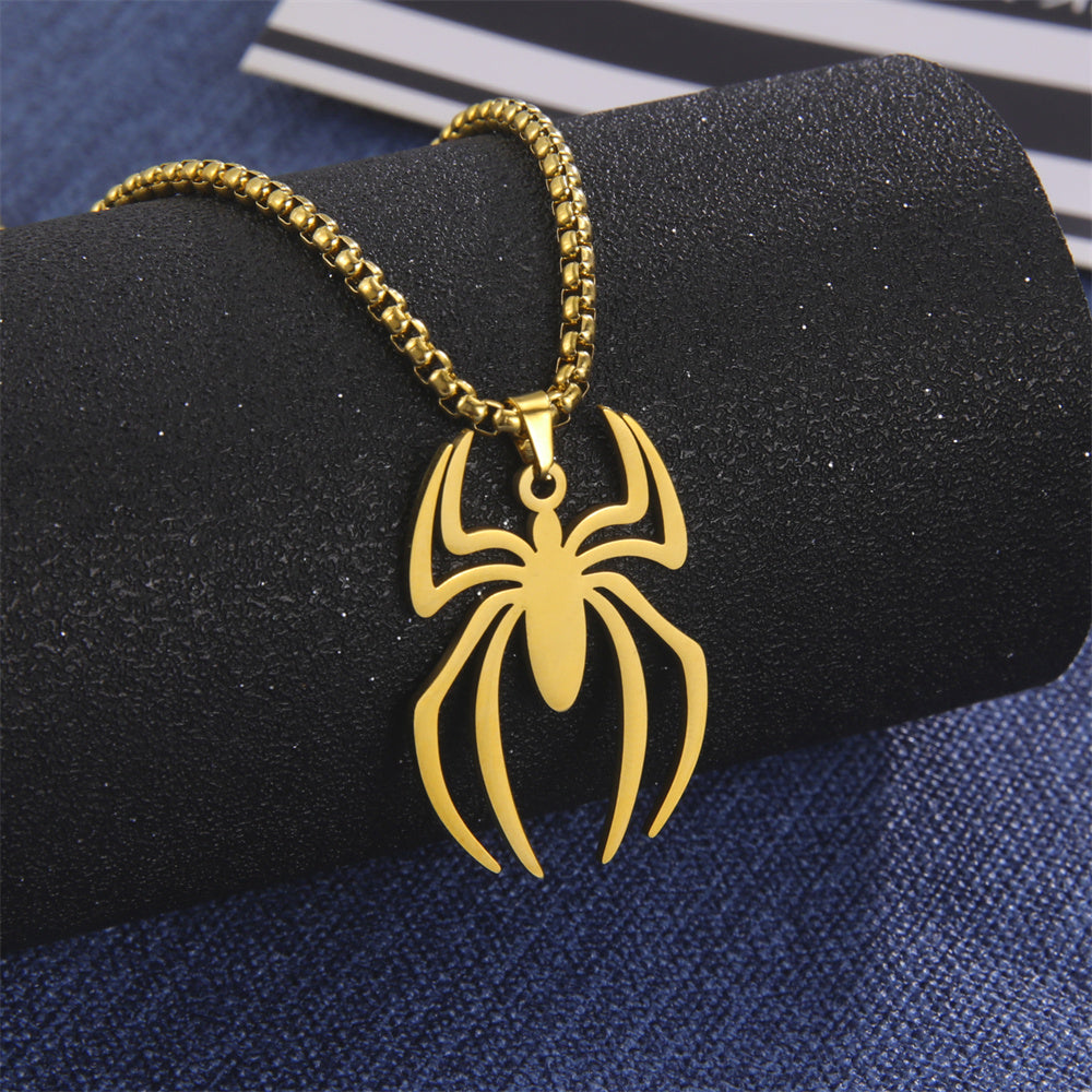 New Fashion Spider Stainless Steel Necklace Pendan