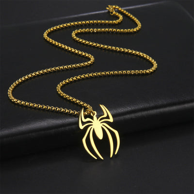 New Fashion Spider Stainless Steel Necklace Pendan