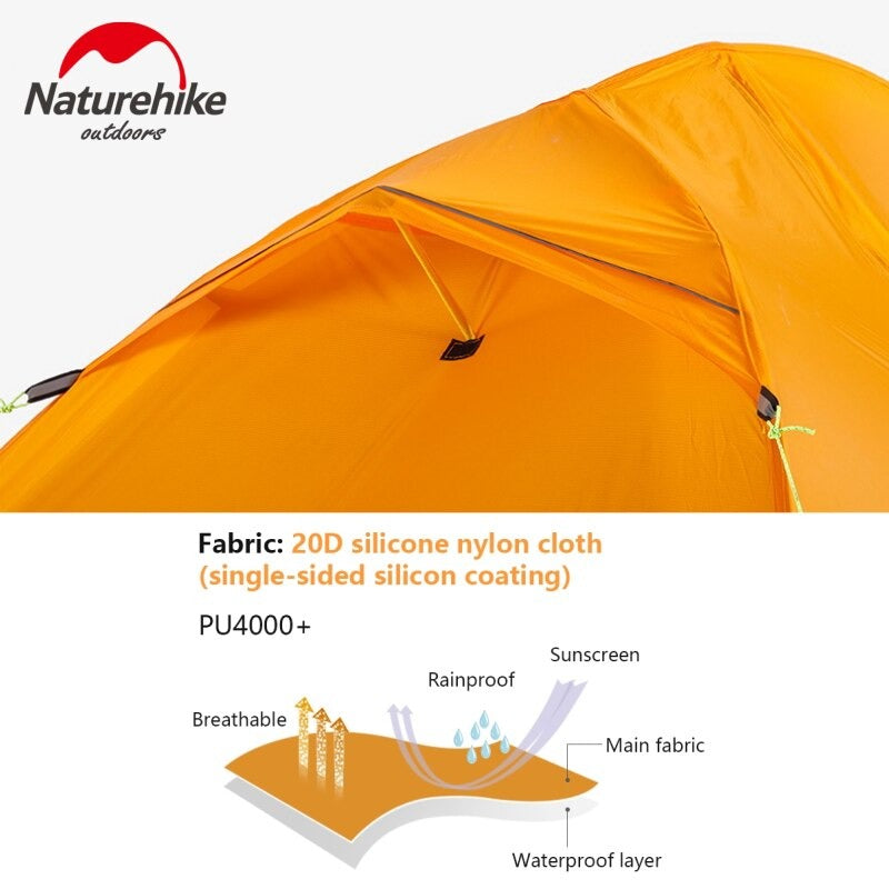 Naturehike Ultralight Professional  2 People 20D Camping Tent Outdoor Cycling Trekking Hiking Backpacking Waterproof Tents