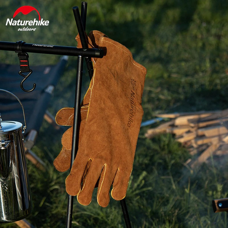 Naturehike Heat Insulation, Flame-retardant, Heat-resistant, Anti-scalding Gloves Ultralight Cowhide