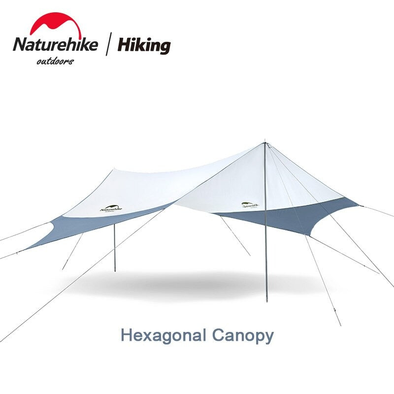 Naturehike Large Camping Tent Awning Sun Shelter with pole