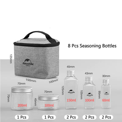 Naturehike Seasoning Bottle With Waterproof Pouch Camping Outdoor Picnic