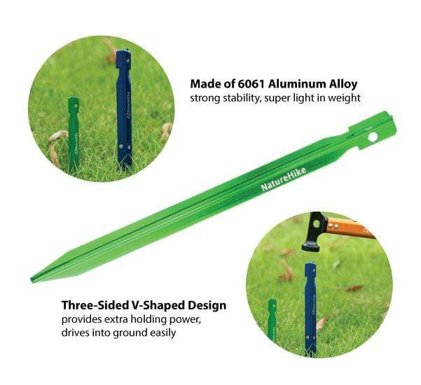 Tent Pegs Aluminum Alloy – 18cm (8 Pieces) Red
