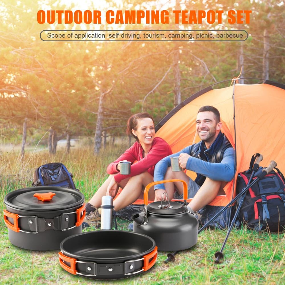 Camping Outdoor Cooking Set, Teapot Set