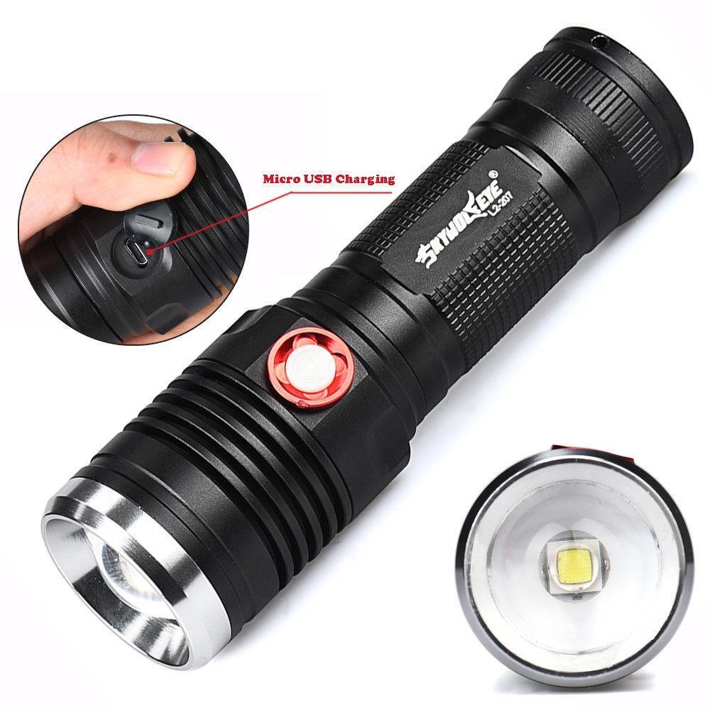 Rechargable Mx-Power Flashlight Zoom in Zoom Out