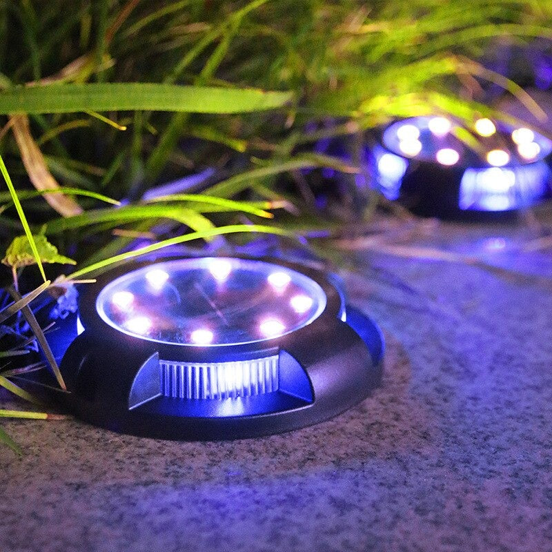 New Design Solar Power Garden Disc Lights 4 Pec