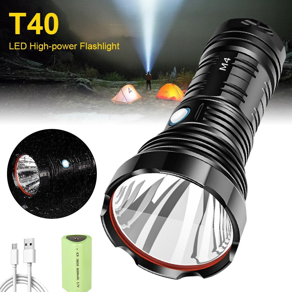 Super Bright High Beam Rechargeable Long Range Torch